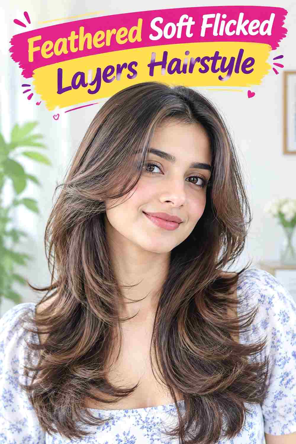 Feathered Soft Flicked Layers Hairstyle