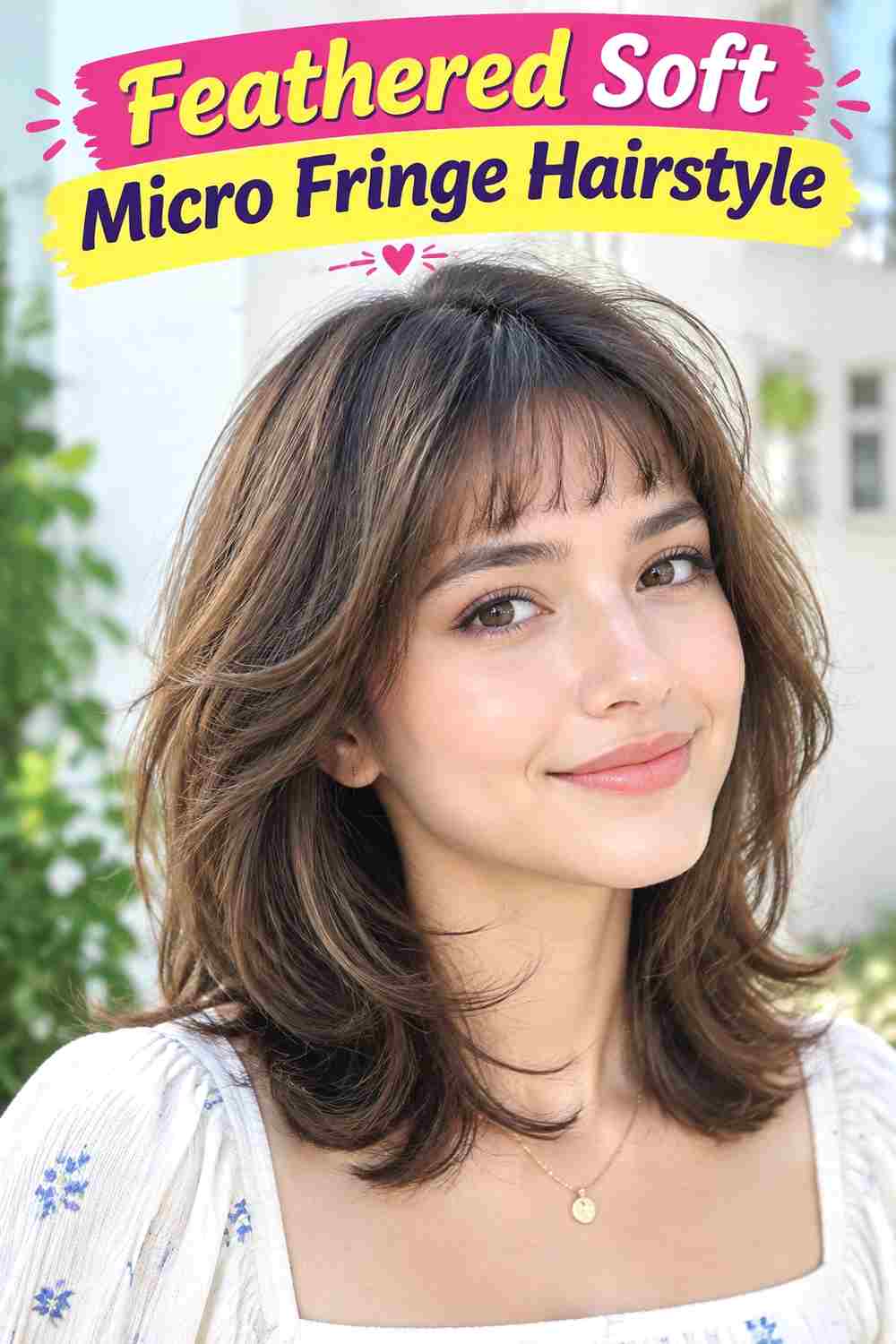 Feathered Soft Micro Fringe Hairstyle