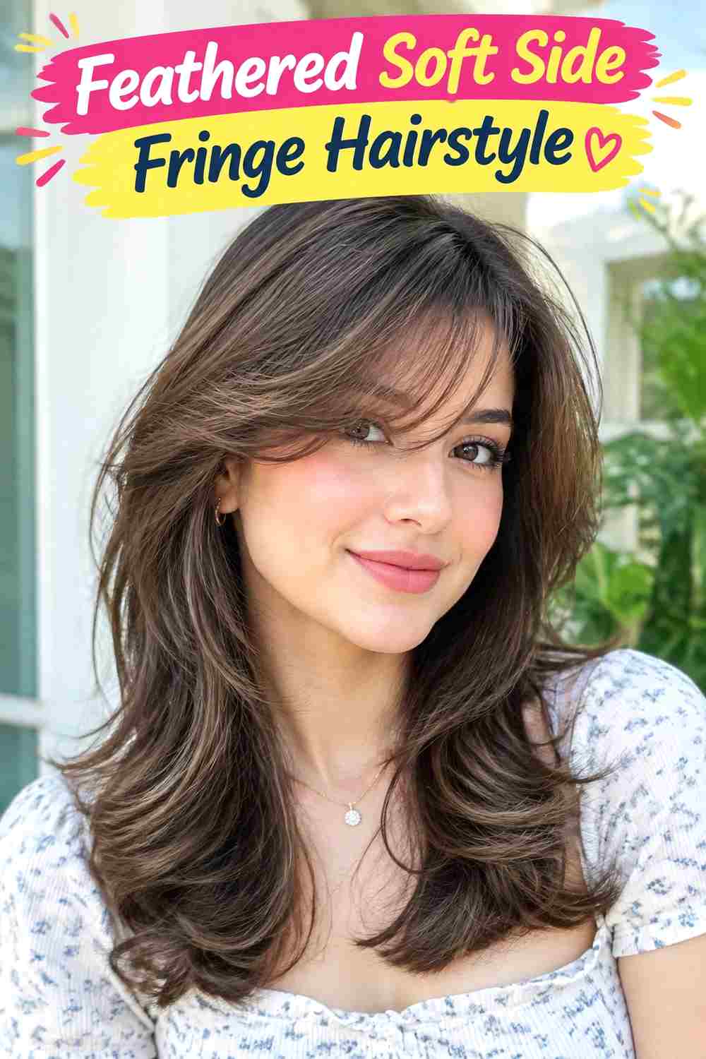 Feathered Soft Side Fringe Hairstyle