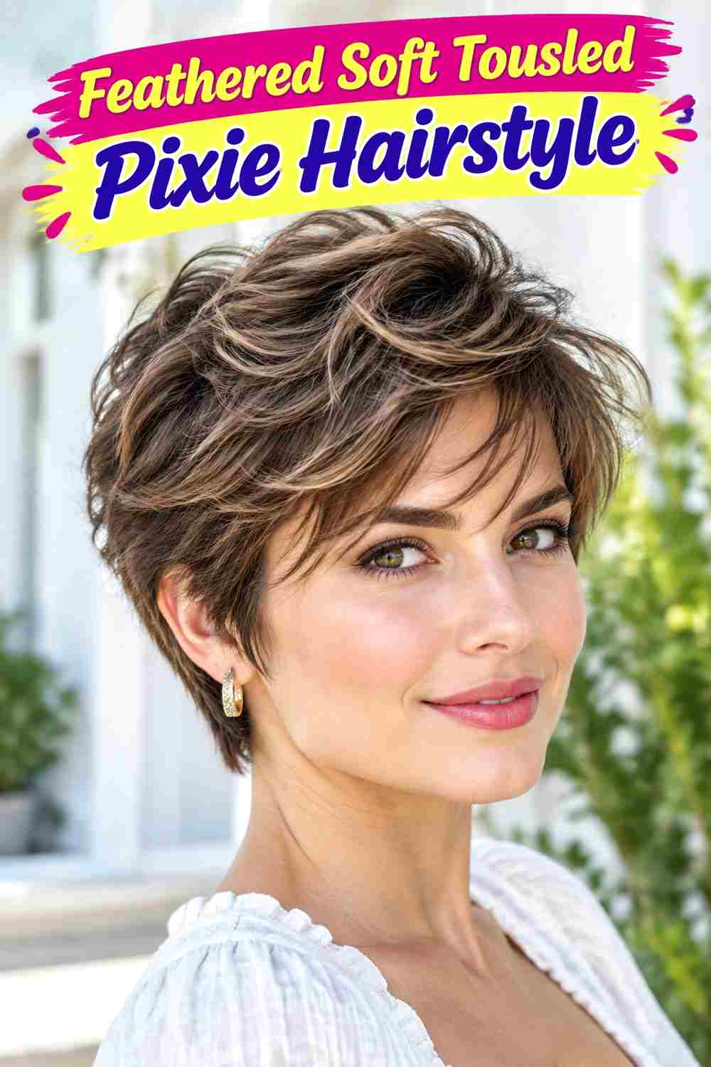 Feathered Soft Tousled Pixie Hairstyle