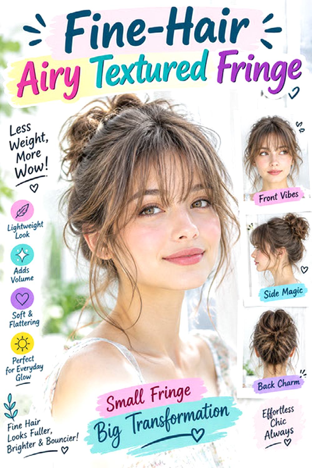 Fine-Hair Airy Textured Fringe