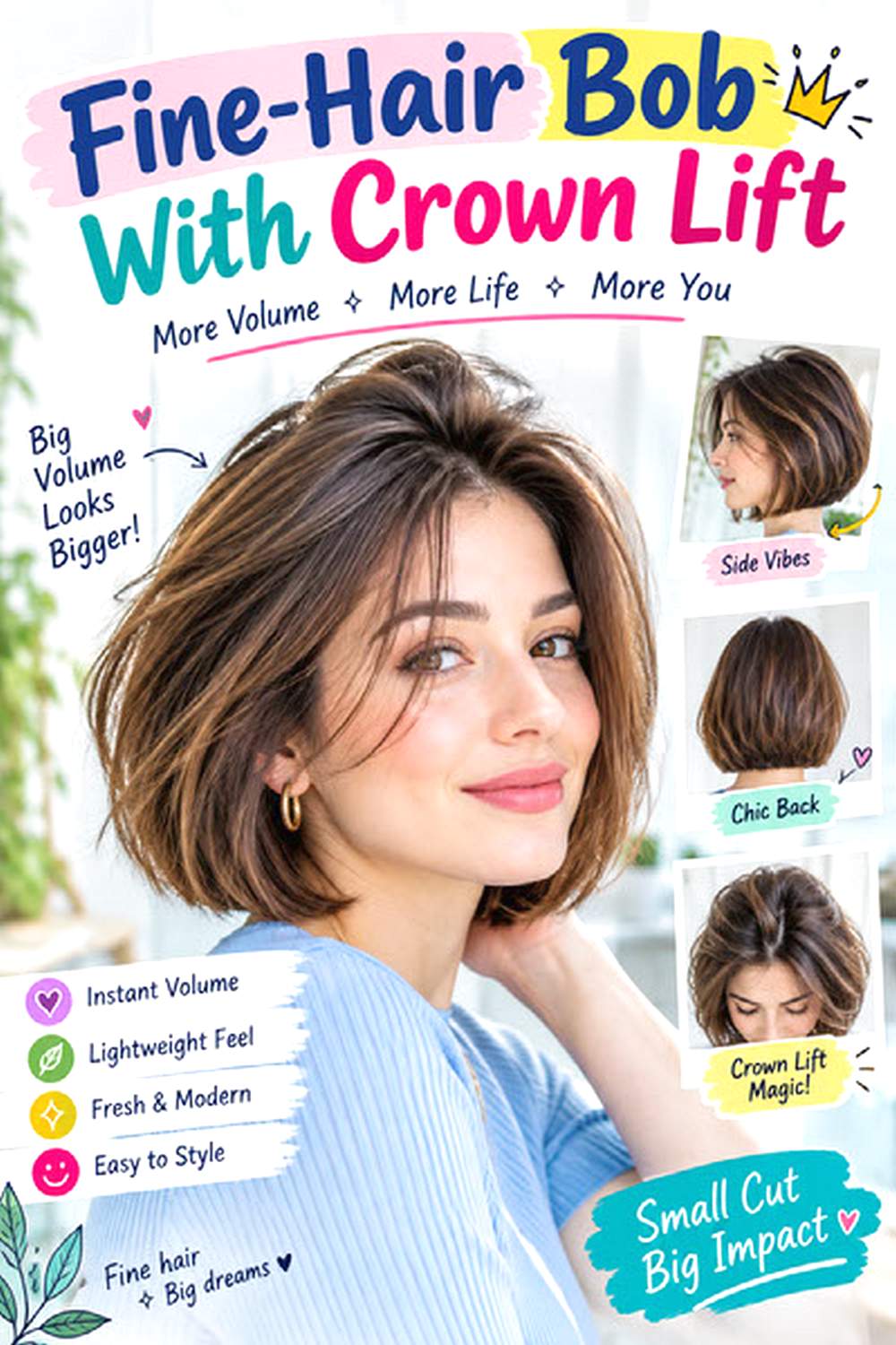 Fine-Hair Bob With Crown Lift