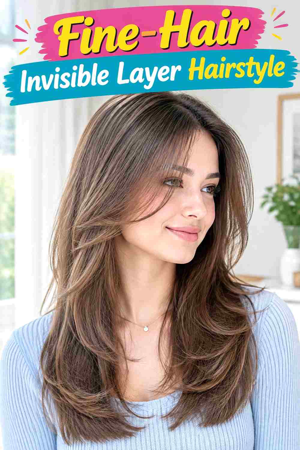 Fine-Hair Invisible Layer Hairstyle