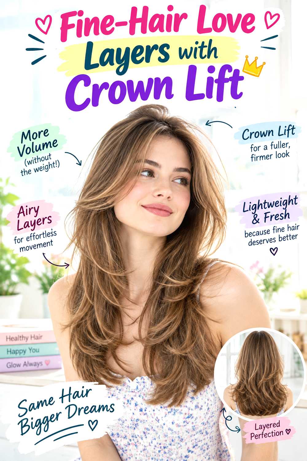 Fine-Hair Love Layers with Crown Lift