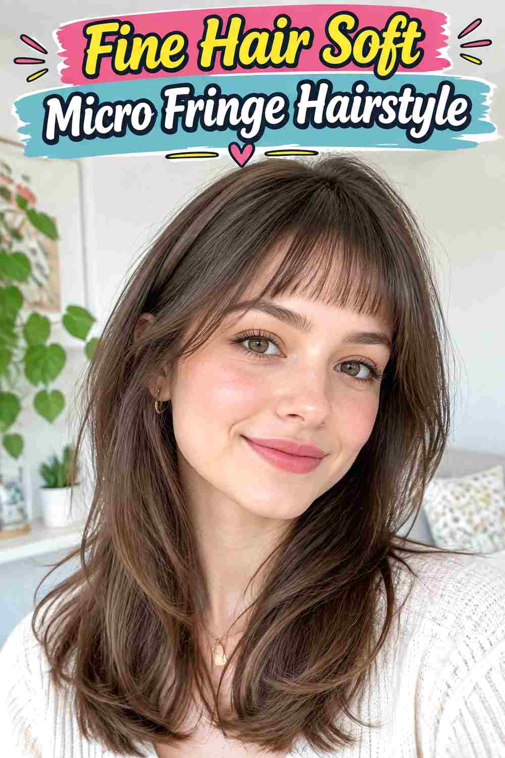 Fine Hair Soft Micro Fringe Hairstyle