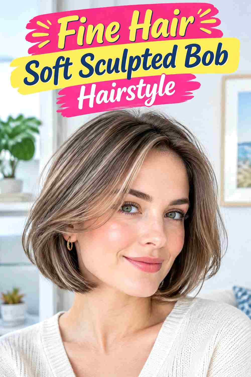 Fine Hair Soft Sculpted Bob Hairstyle