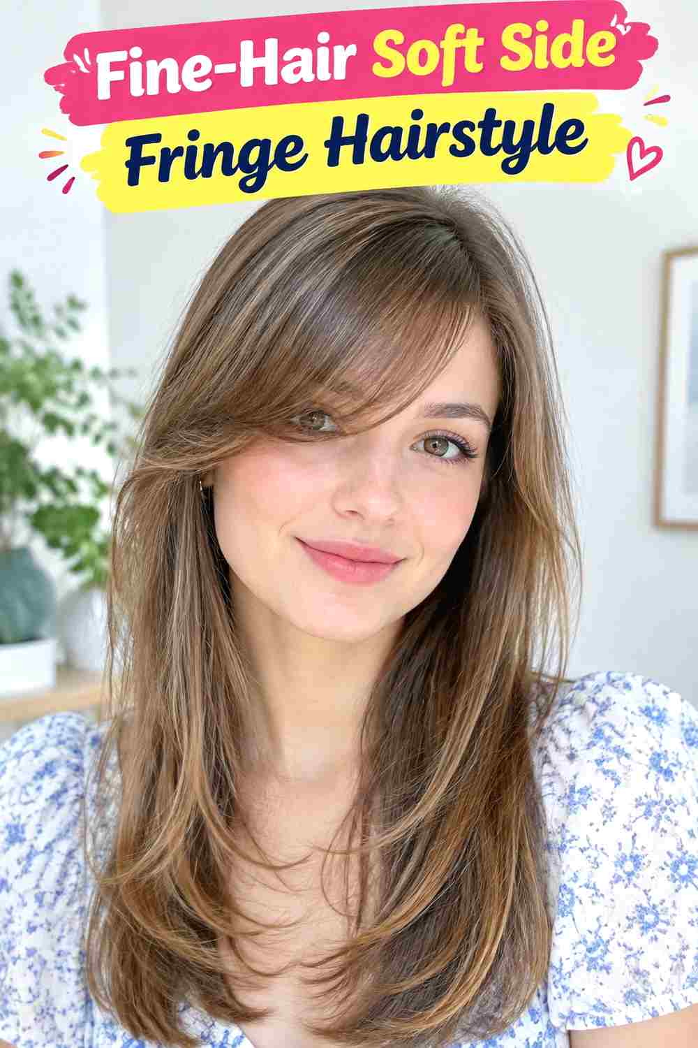 Fine-Hair Soft Side Fringe Hairstyle