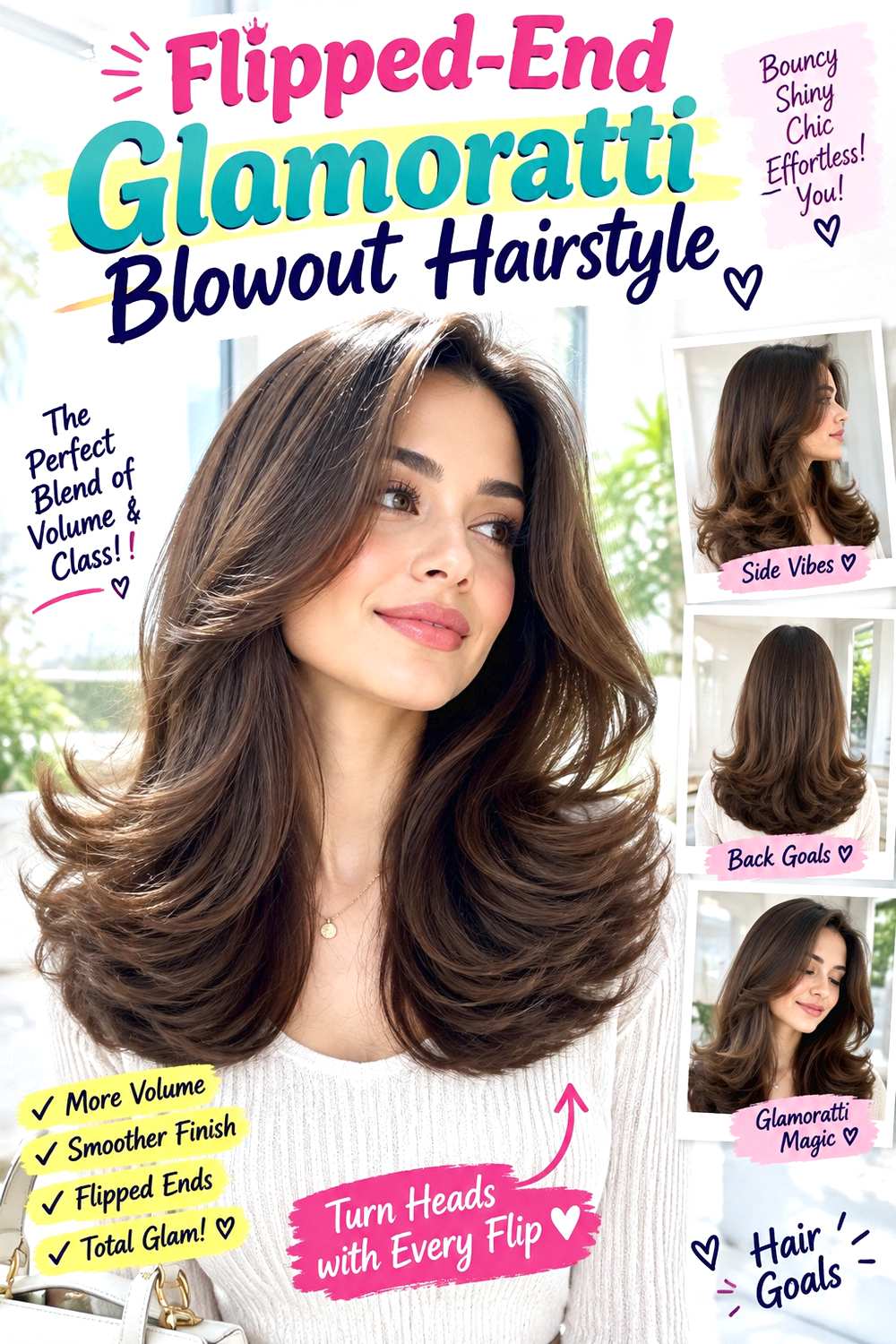 Flipped-End Glamoratti Blowout Hairstyle