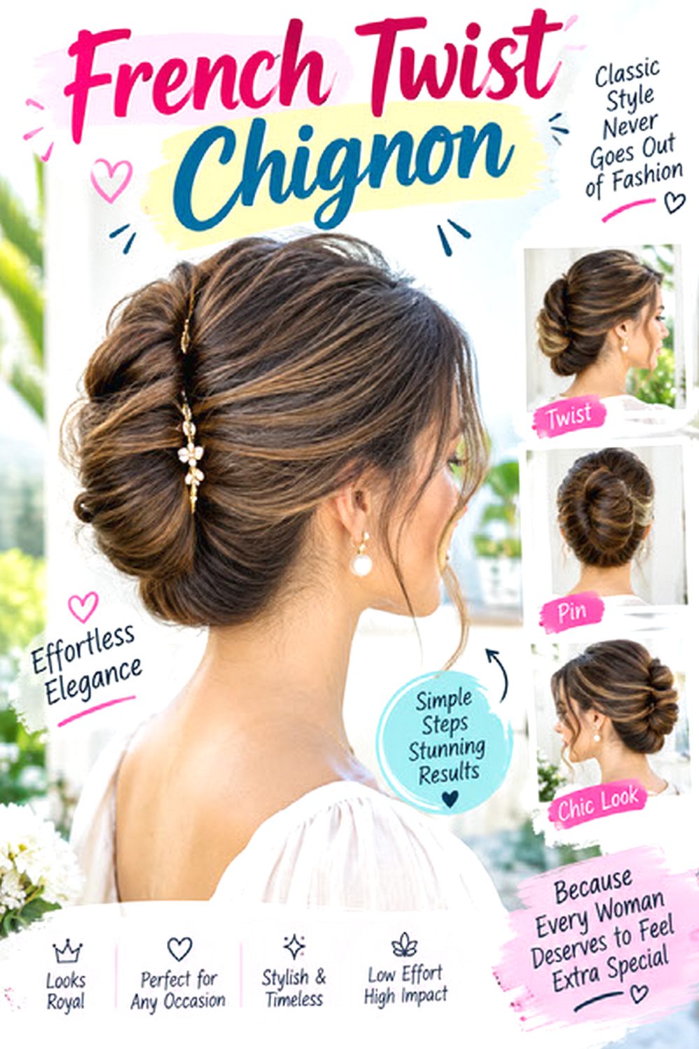 French Twist Chignon hairstyle