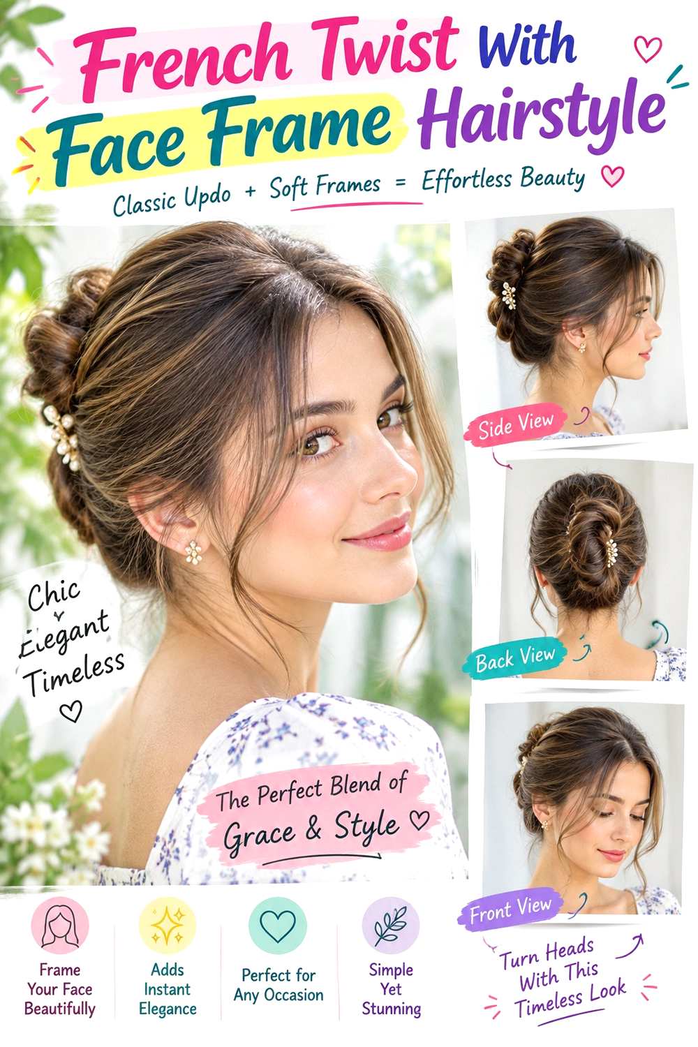 French Twist With Face Frame Hairstyle
