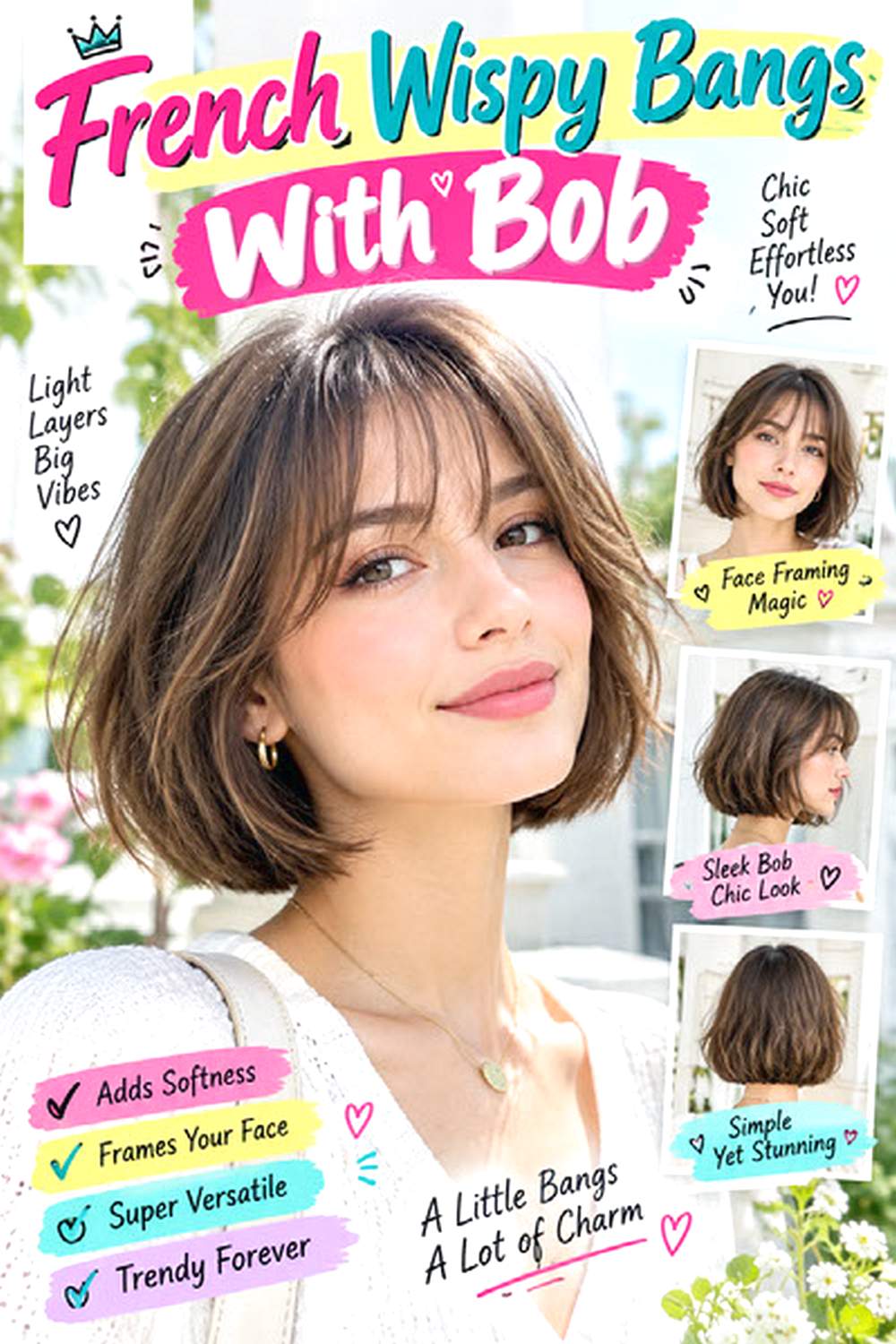 French Wispy Bangs With Bob