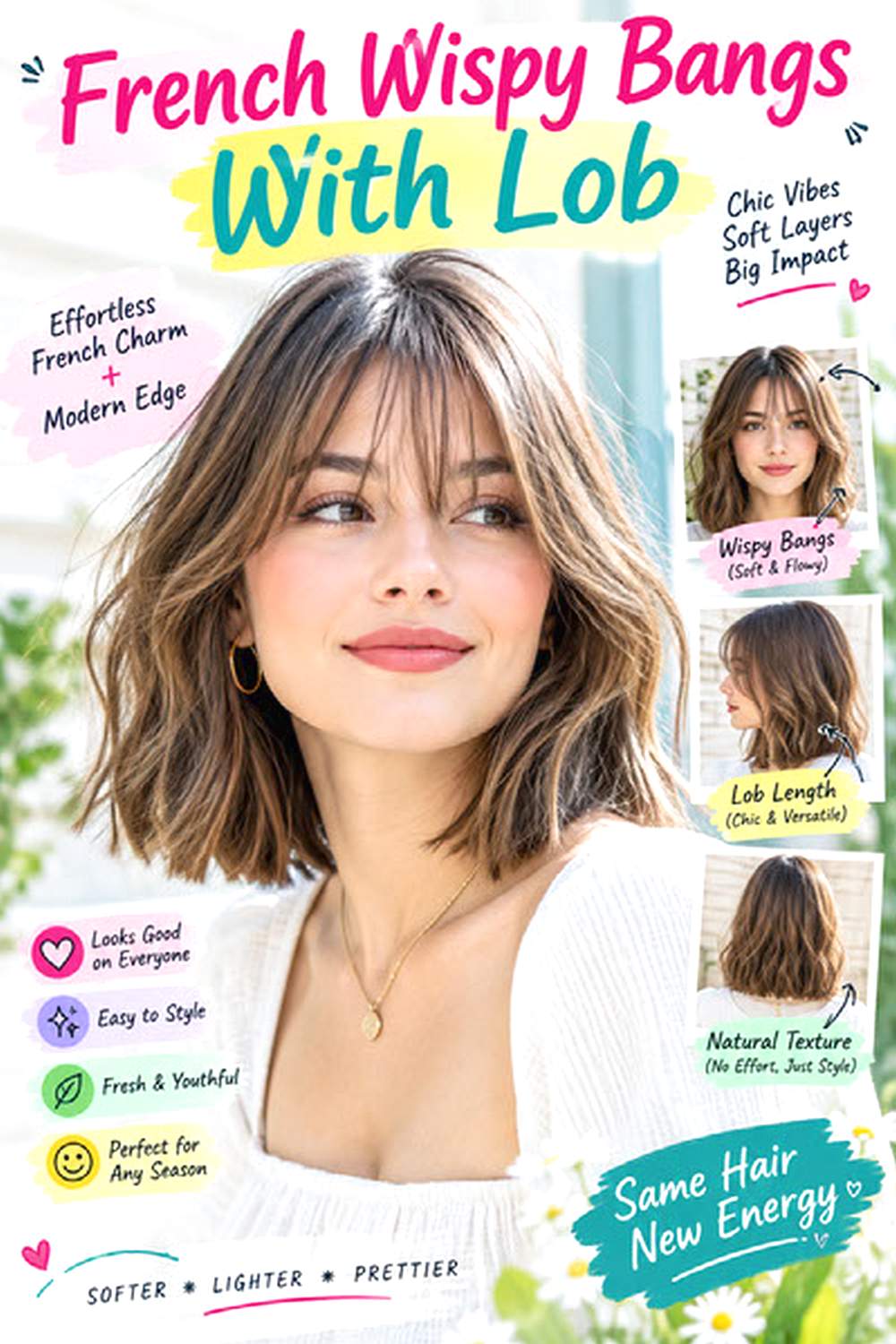French Wispy Bangs With Lob