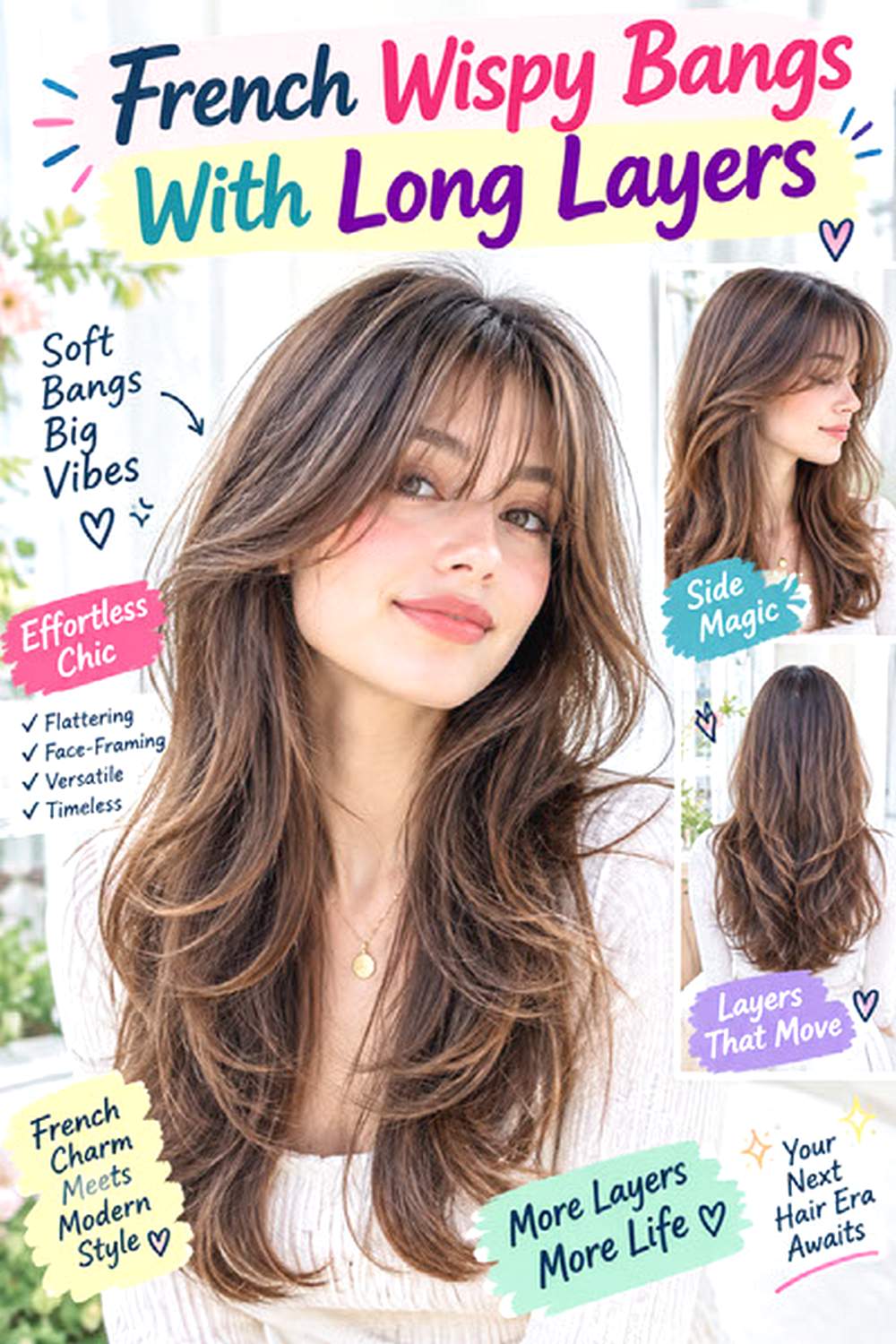 French Wispy Bangs With Long Layers