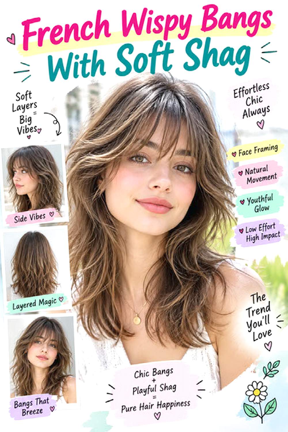 French Wispy Bangs With Soft Shag