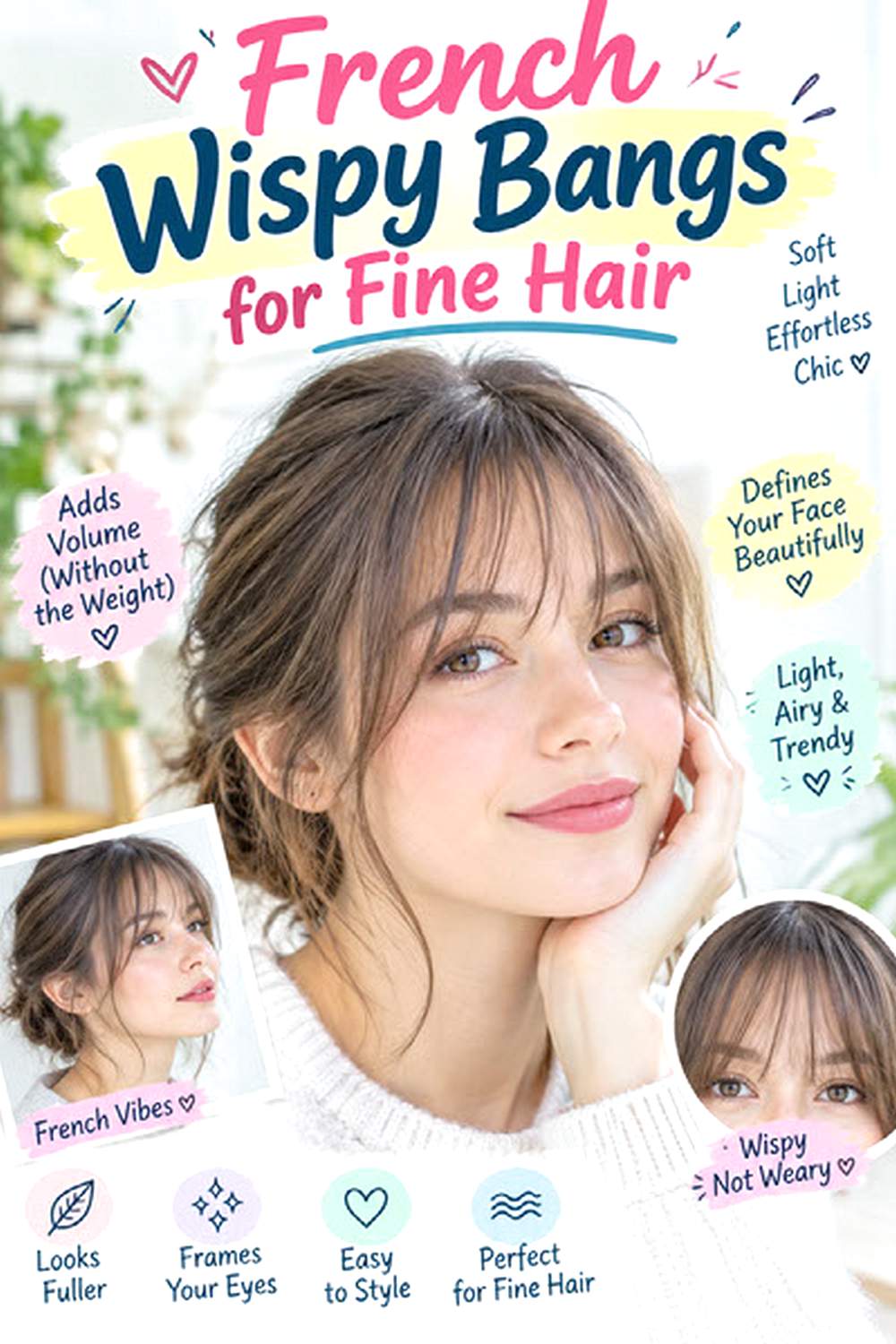 French Wispy Bangs for Fine Hair