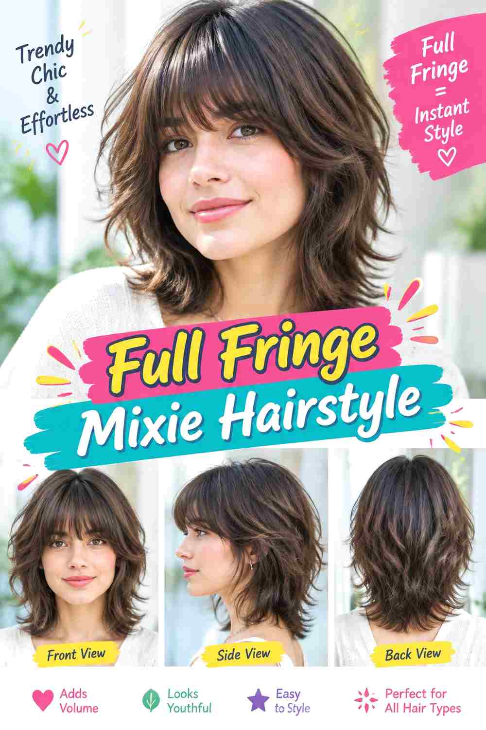 Full Fringe Mixie Hairstyle