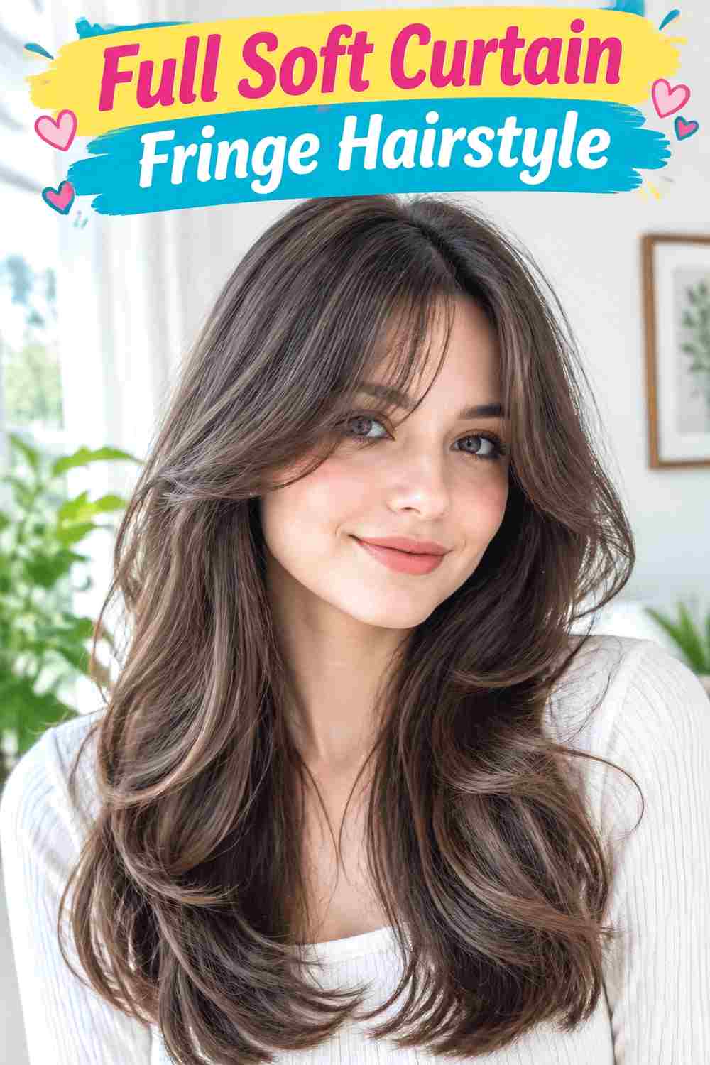 Full Soft Curtain Fringe Hairstyle