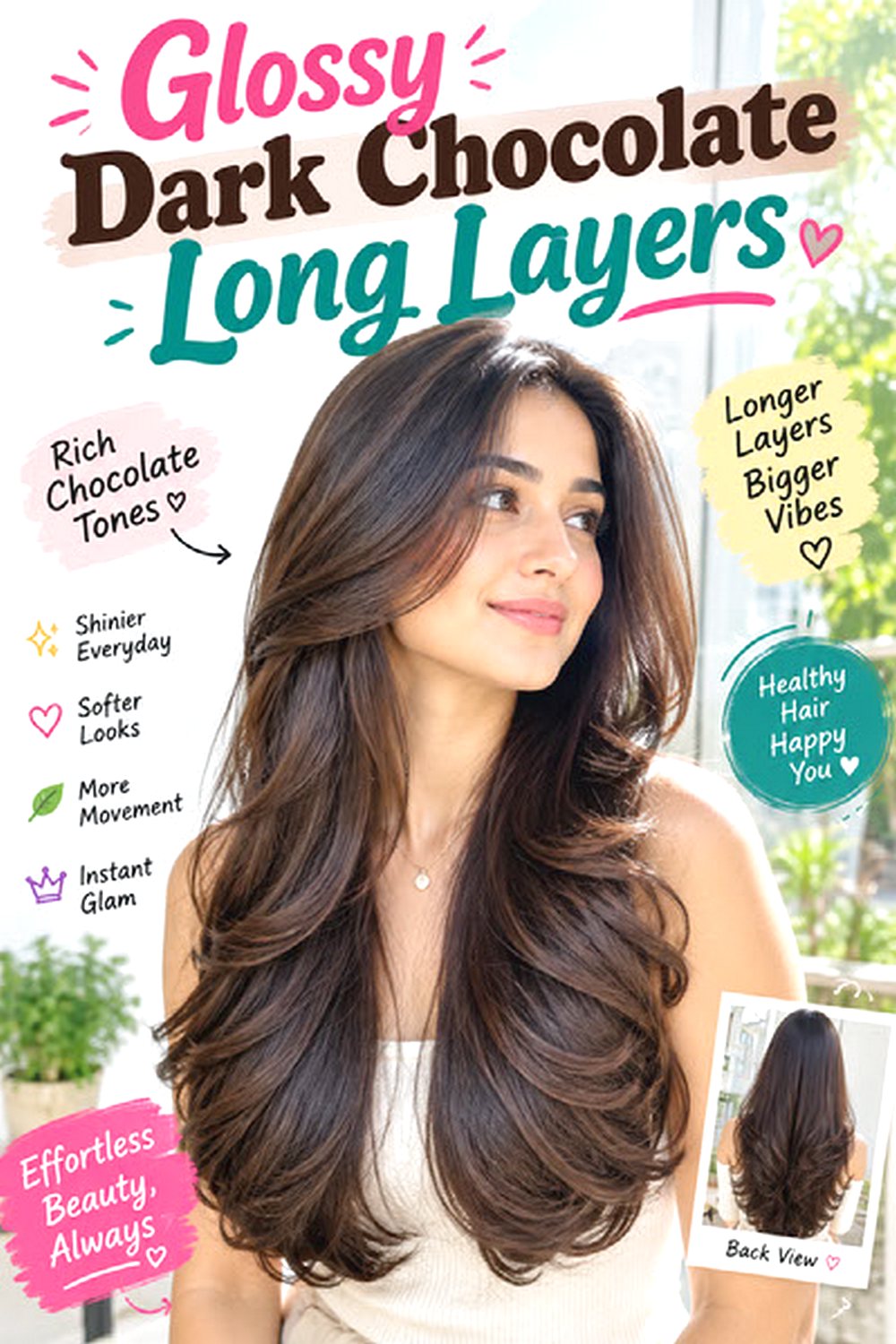 Glossy Dark Chocolate Long Layers
