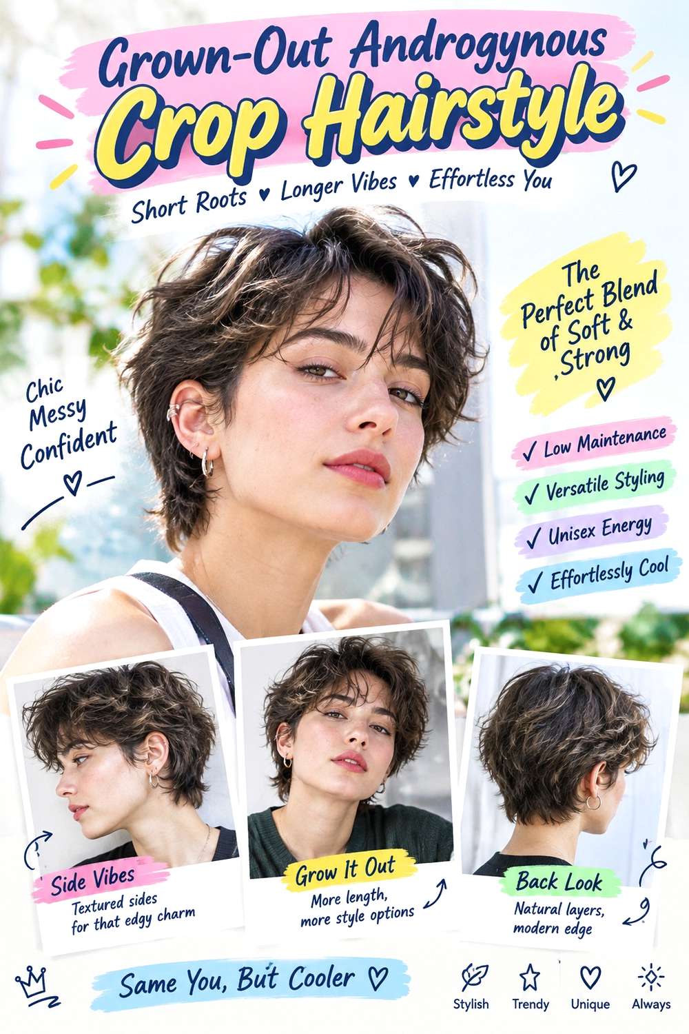 Grown-Out Androgynous Crop Hairstyle