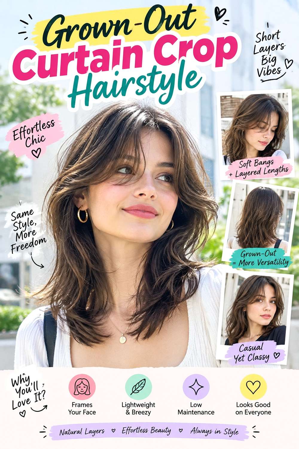 Grown-Out Curtain Crop Hairstyle