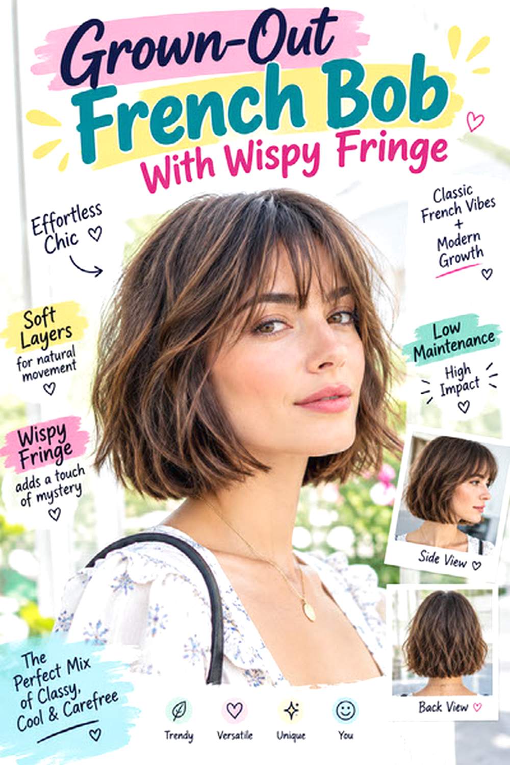 Grown-Out French Bob With Wispy Fringe