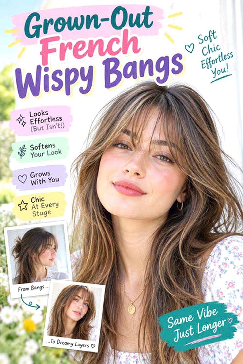 Grown-Out French Wispy Bangs