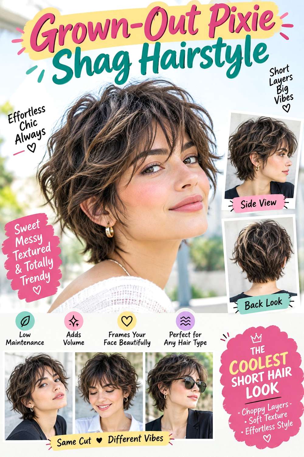 Grown-Out Pixie Shag Hairstyle ()