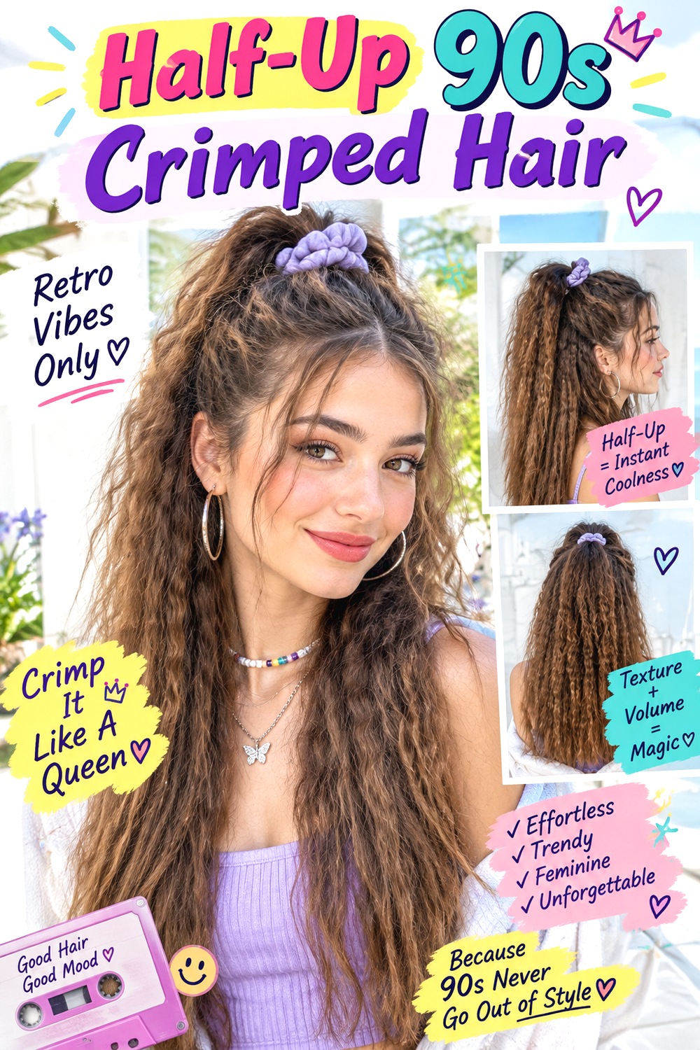 Half-Up s Crimped Hair hairstyle