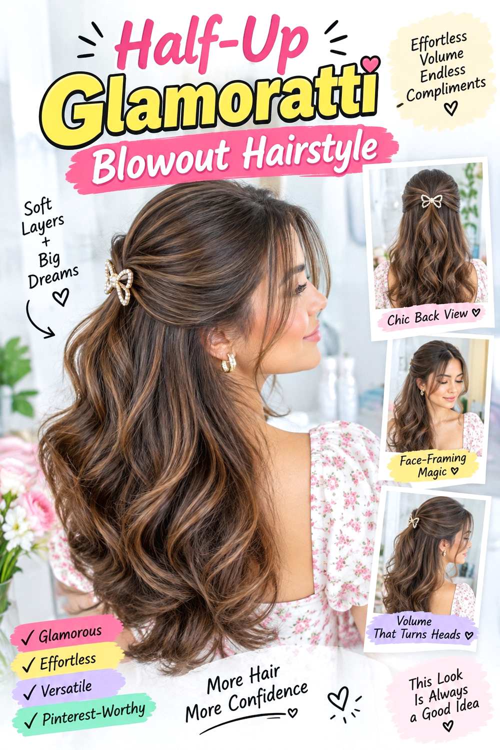 Half-Up Glamoratti Blowout Hairstyle