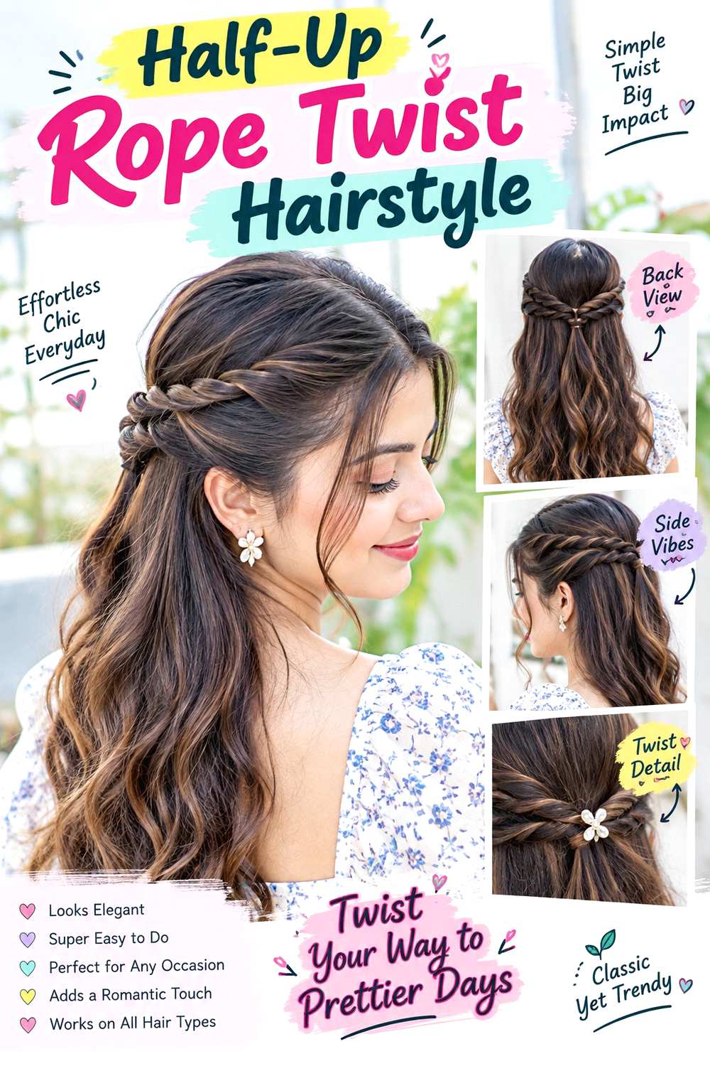 Half-Up Rope Twist Hairstyle