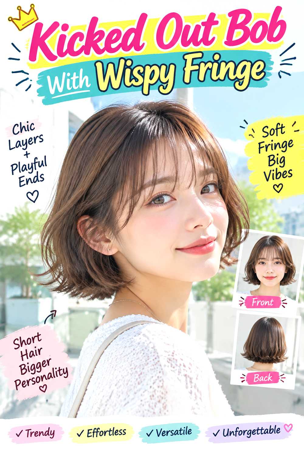 Kicked Out Bob With Wispy Fringe