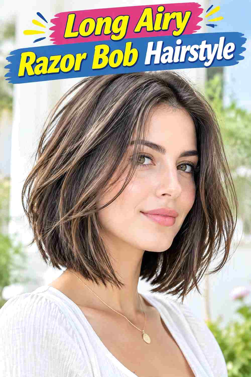 Long Airy Razor Bob Hairstyle