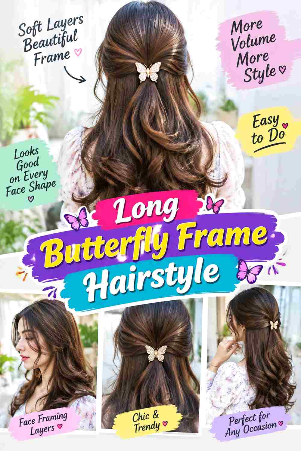 Long Butterfly Frame Hairstyle