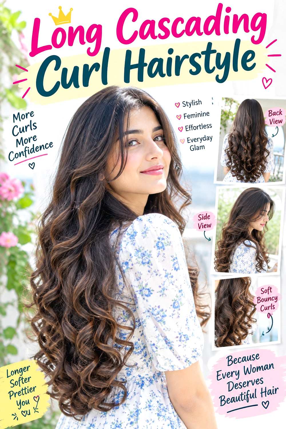 Long Cascading Curl Hairstyle