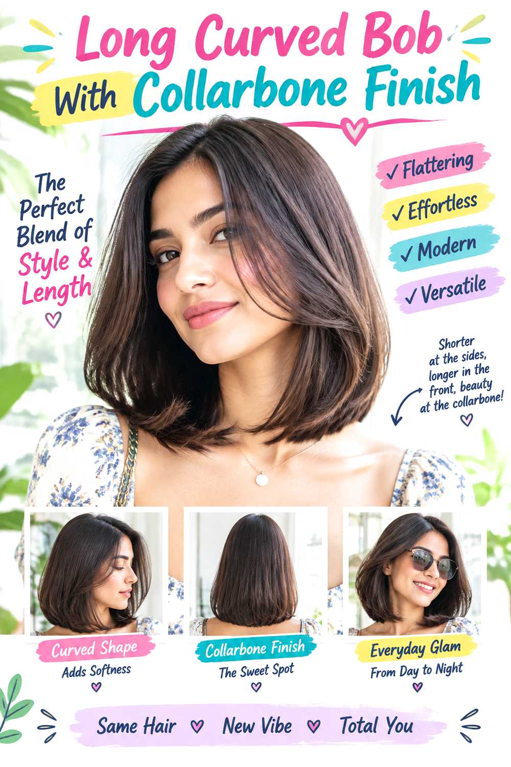 Long Curved Bob With Collarbone Finish