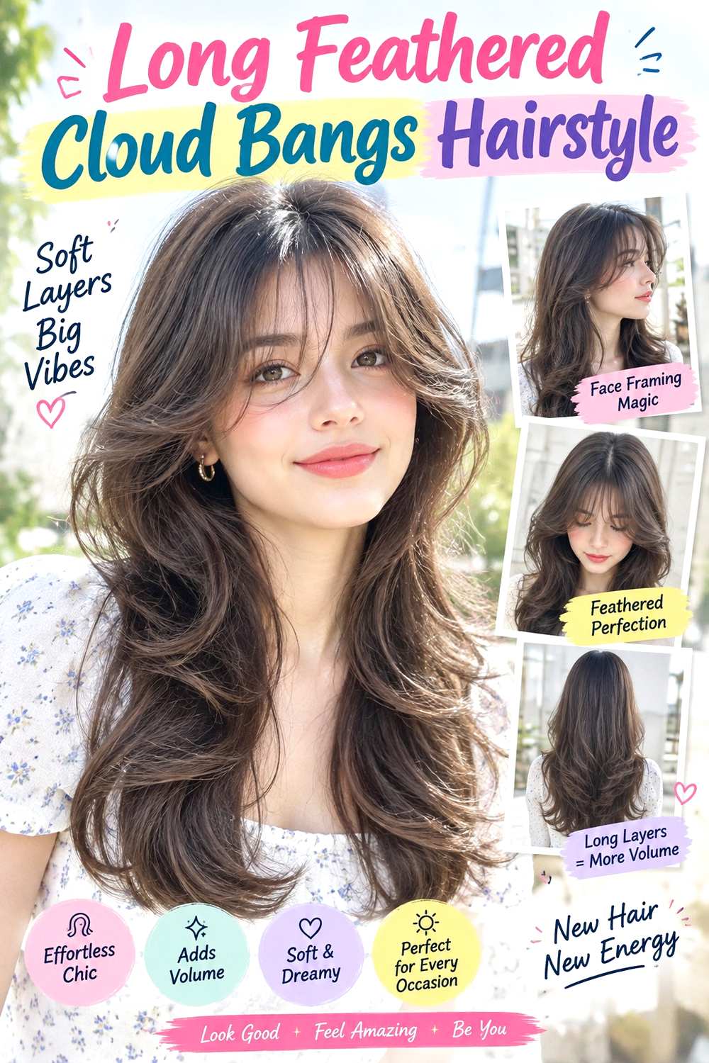 Long Feathered Cloud Bangs Hairstyle