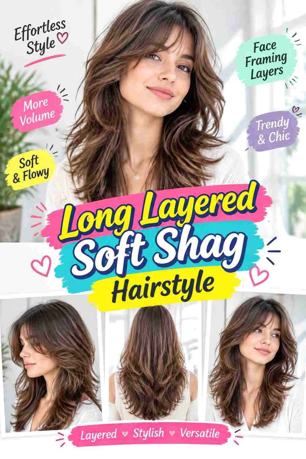 Long Layered Soft Shag Hairstyle