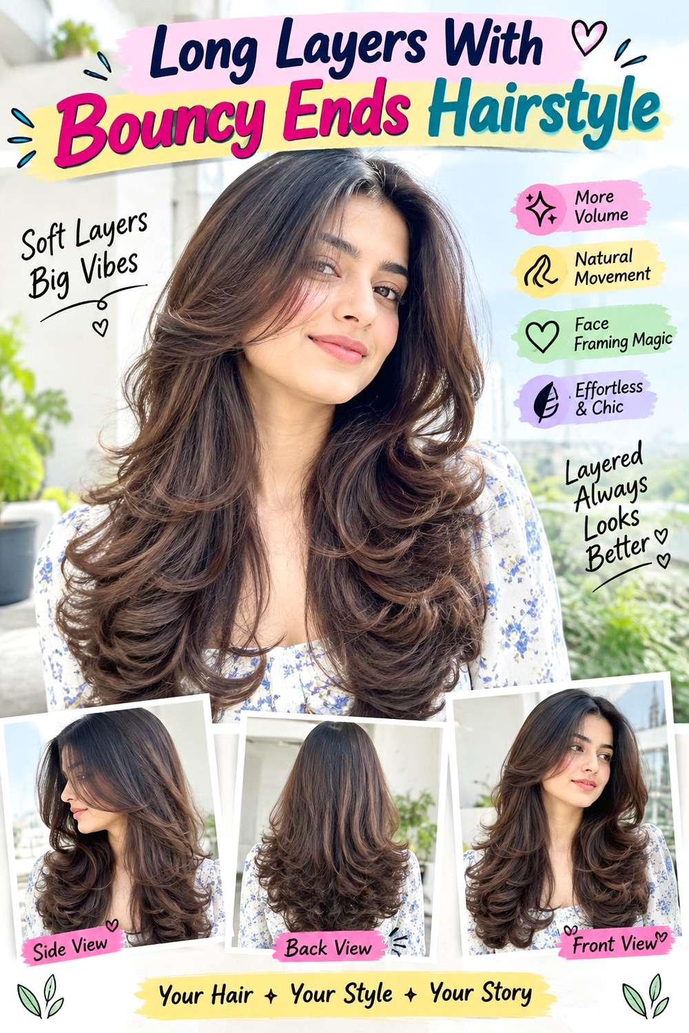 Long Layers With Bouncy Ends Hairstyle