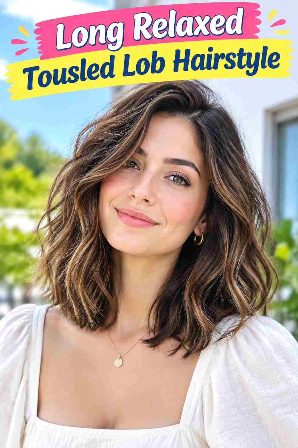 Long Relaxed Tousled Lob Hairstyle