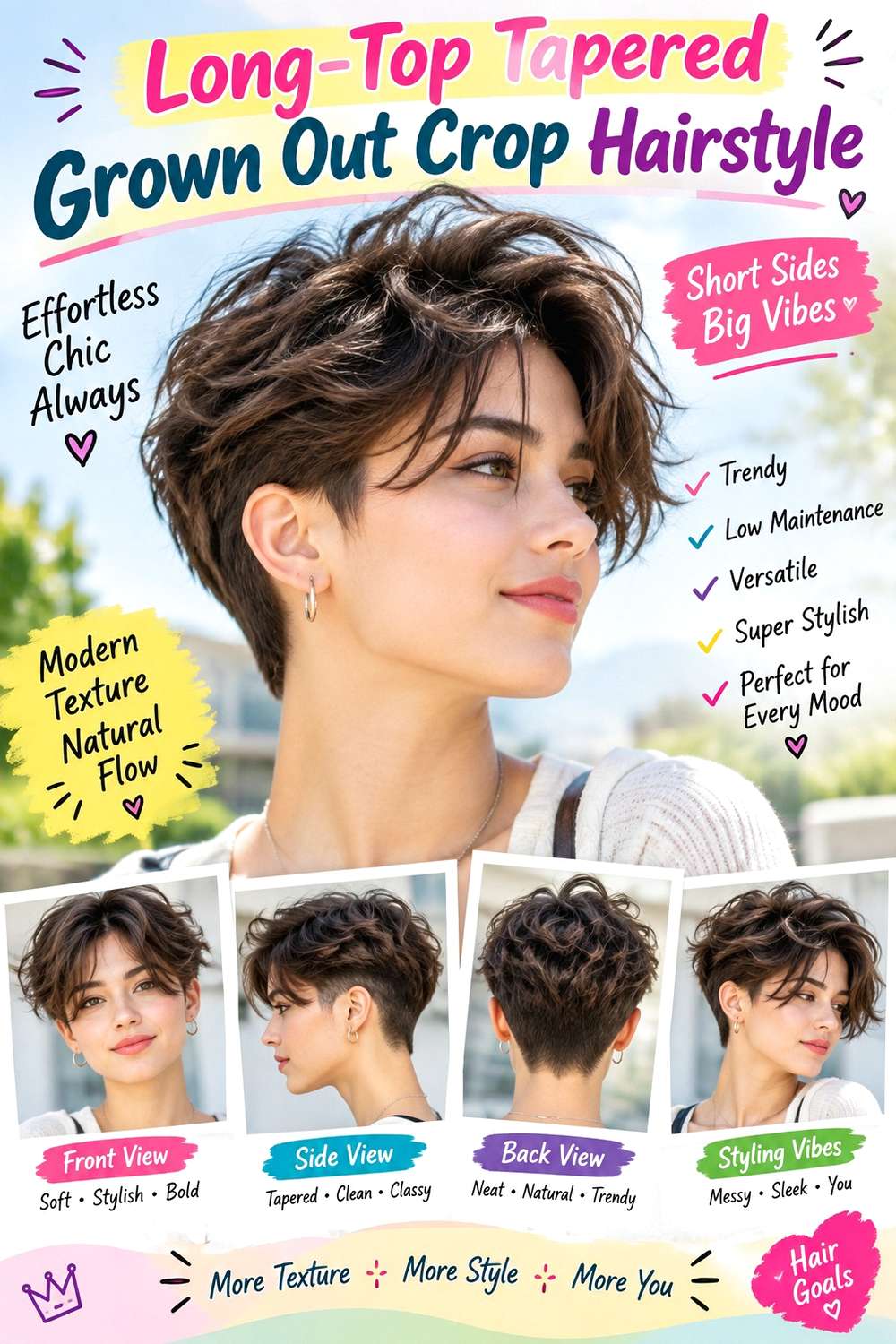 Long-Top Tapered Grown Out Crop Hairstyle