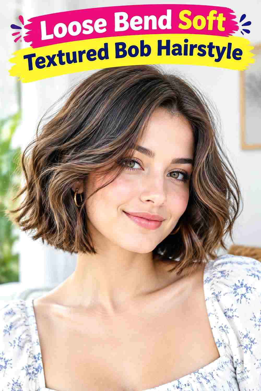 Loose Bend Soft Textured Bob Hairstyle