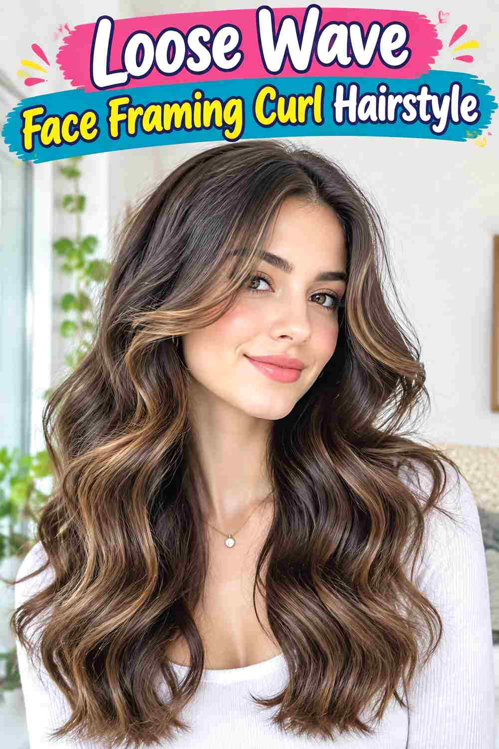 Loose Wave Face Framing Curl Hairstyle