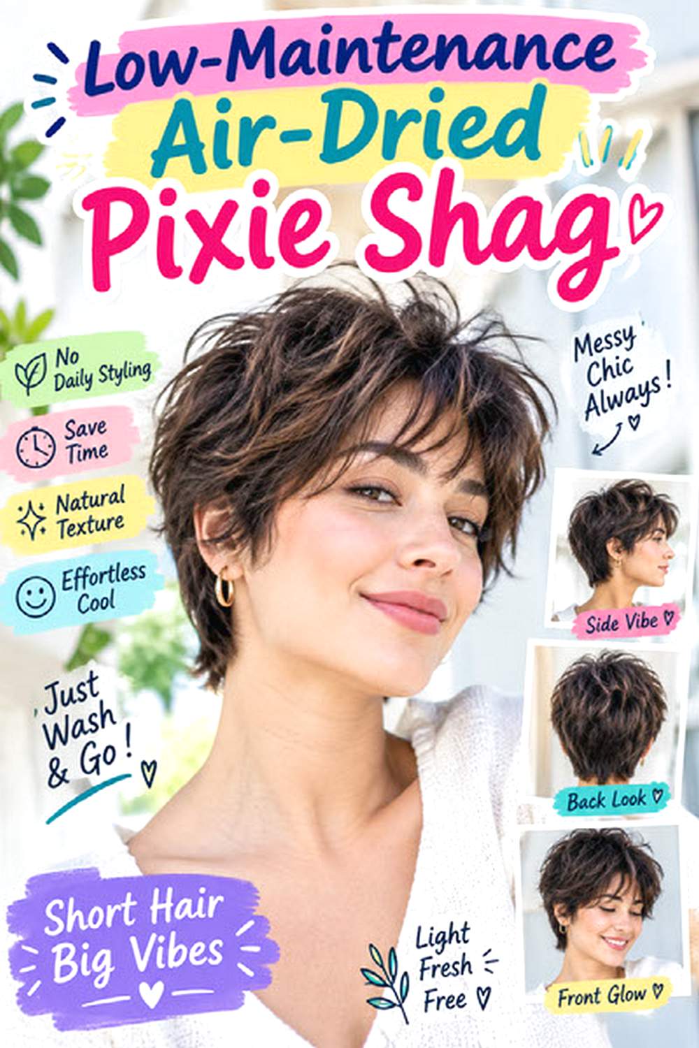 Low-Maintenance Air-Dried Pixie Shag
