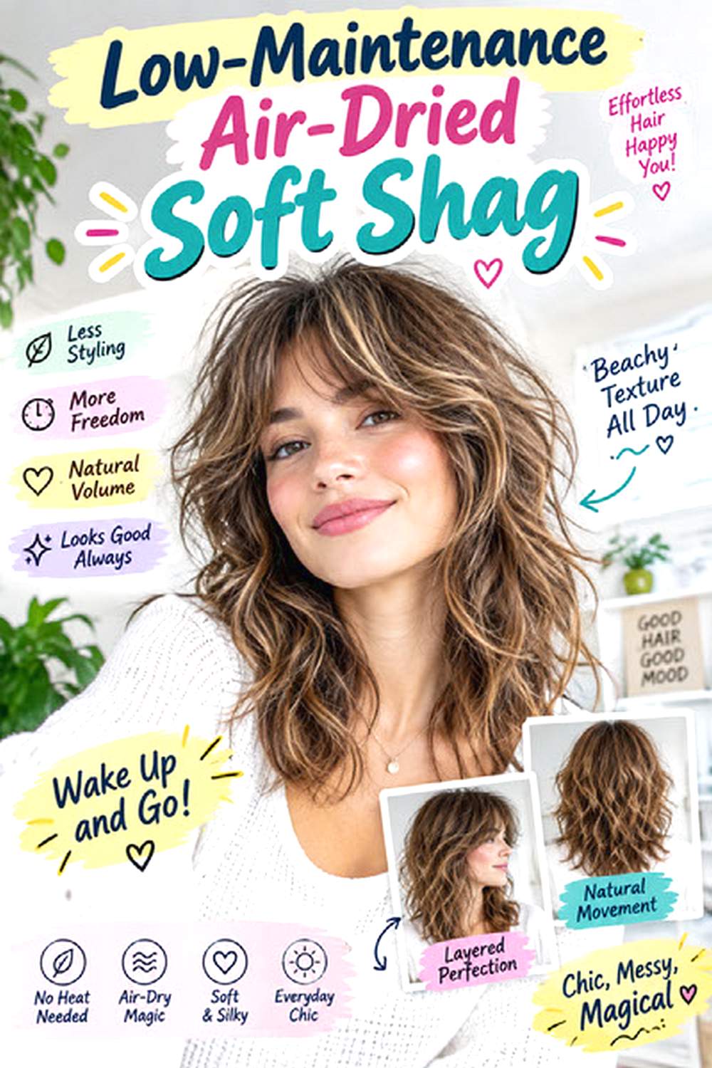 Low-Maintenance Air-Dried Soft Shag