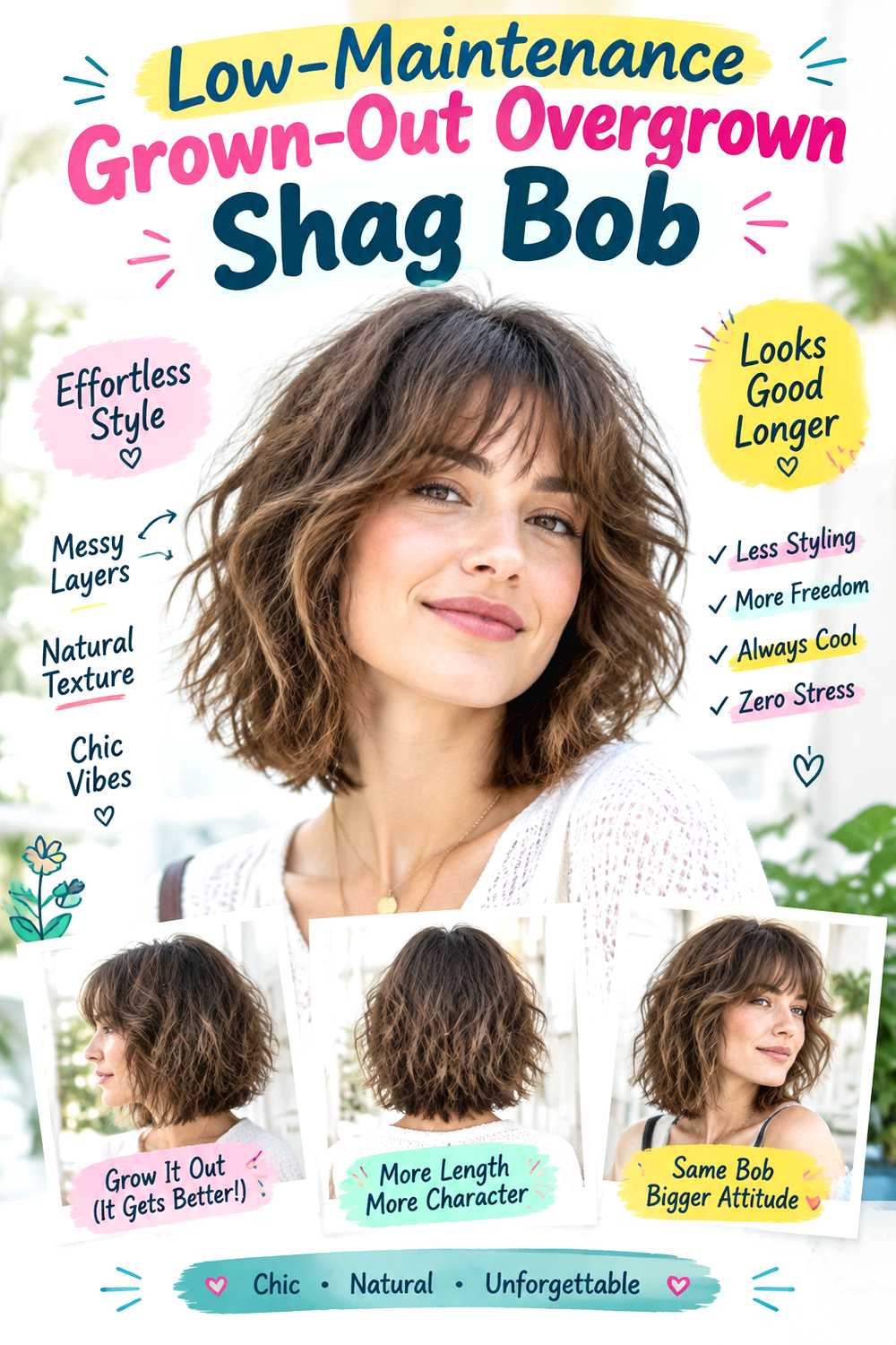 Low-Maintenance Grown-Out Overgrown Shag Bob