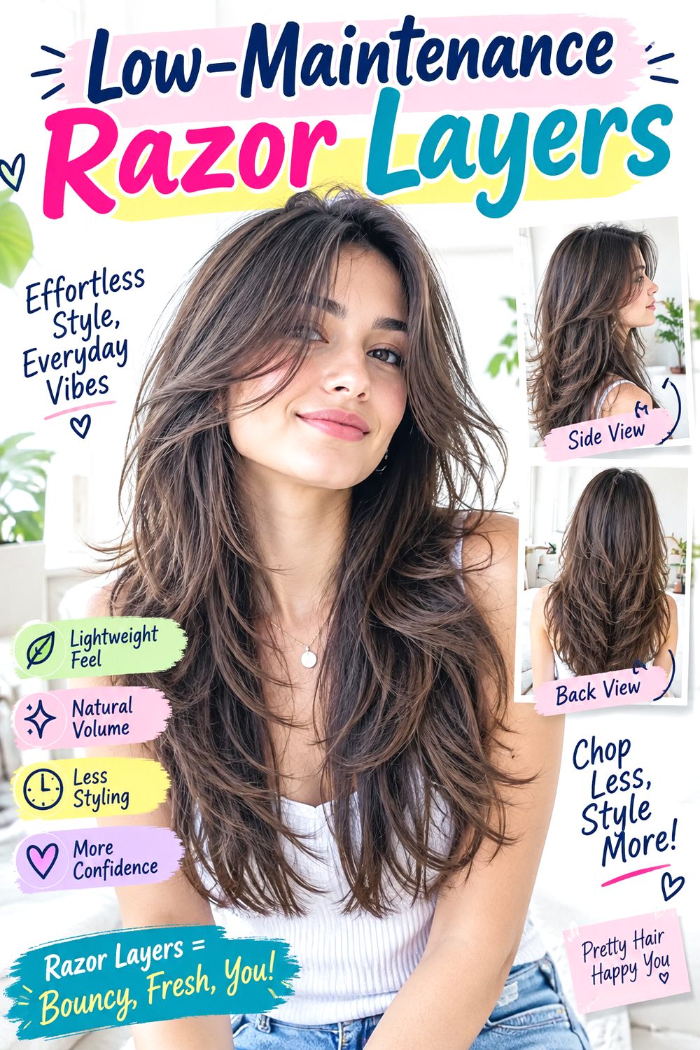 Low-Maintenance Razor Layers Hairstyle