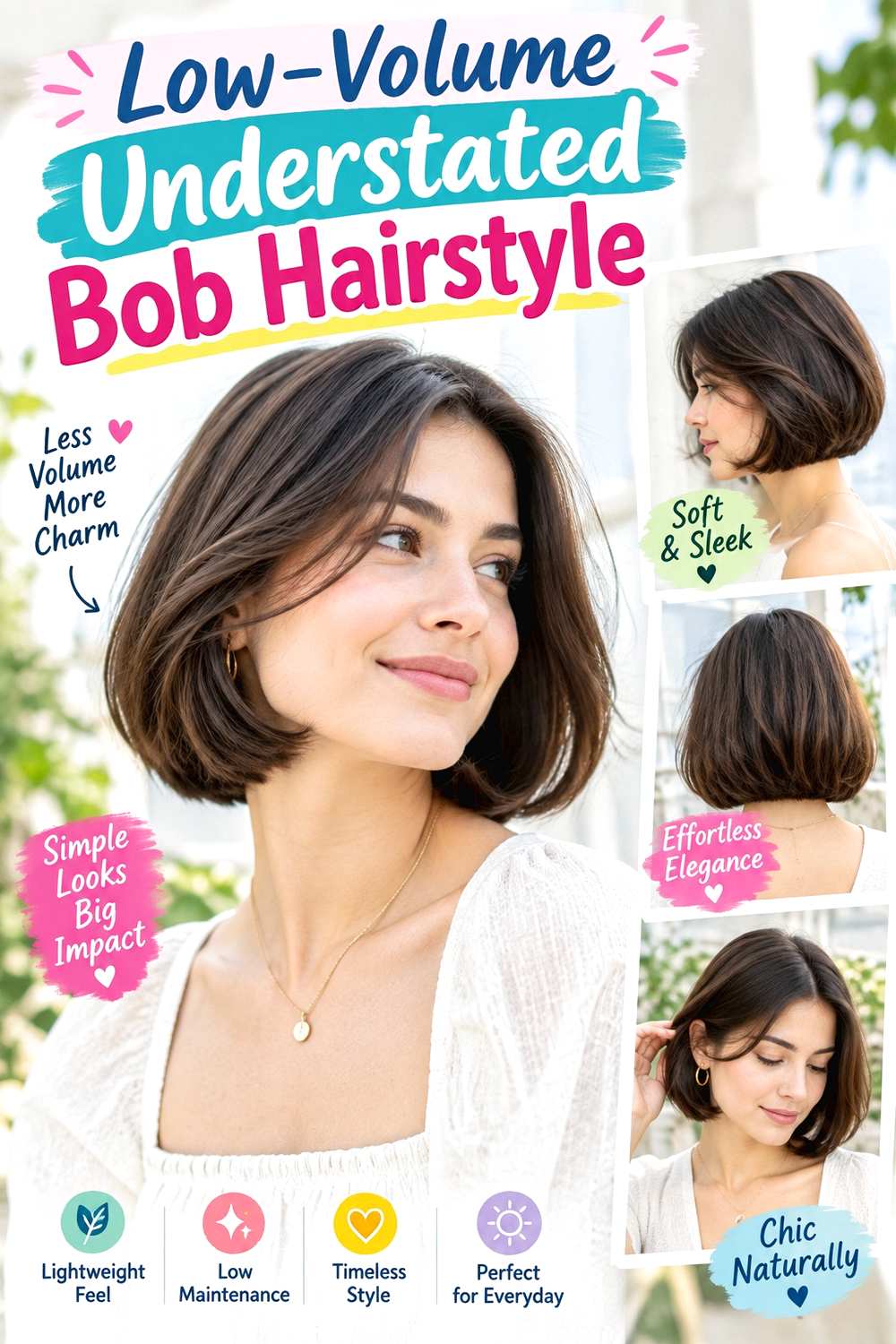 Low-Volume Understated Bob Hairstyle