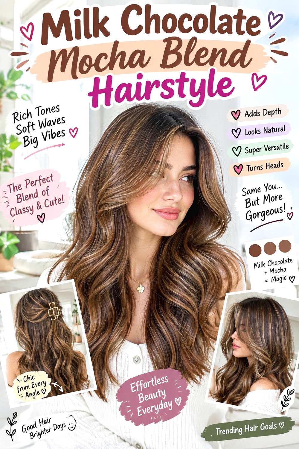 Milk Chocolate Mocha Blend Hairstyle