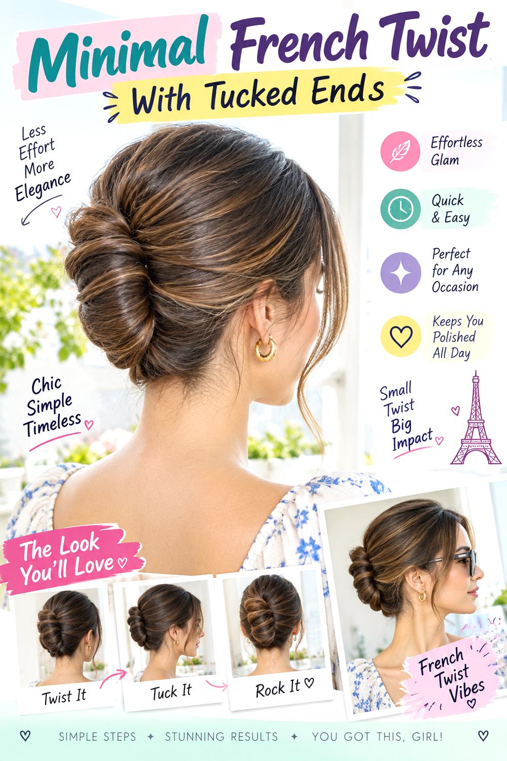 Minimal French Twist With Tucked Ends