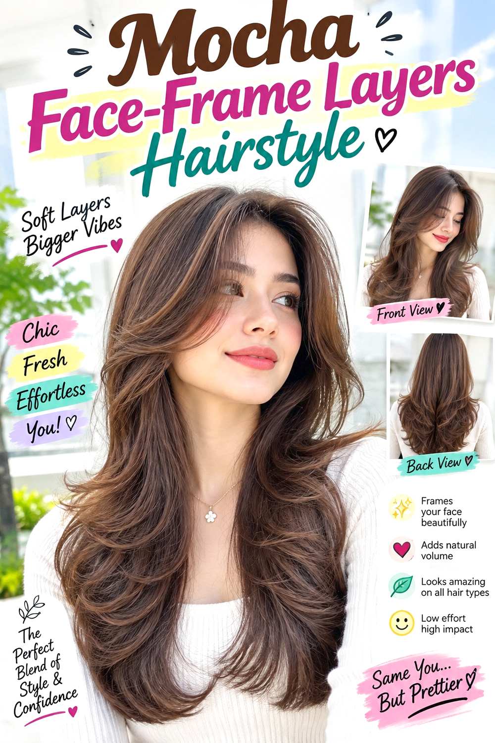 Mocha Face-Frame Layers Hairstyle